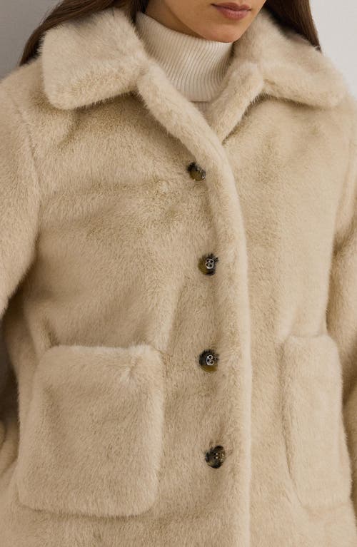 Ralph Lauren Lauren Faux Fur Jacket In Neutral