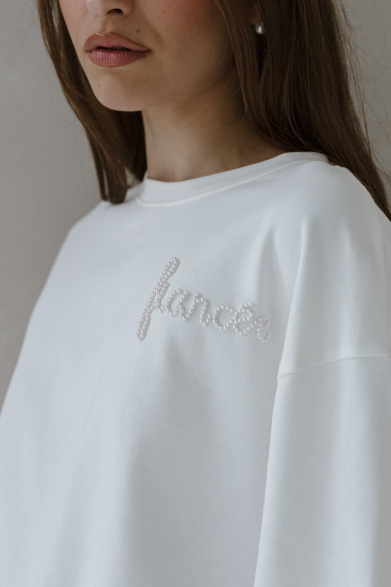 Fiancée Tee, Alternate, color, White