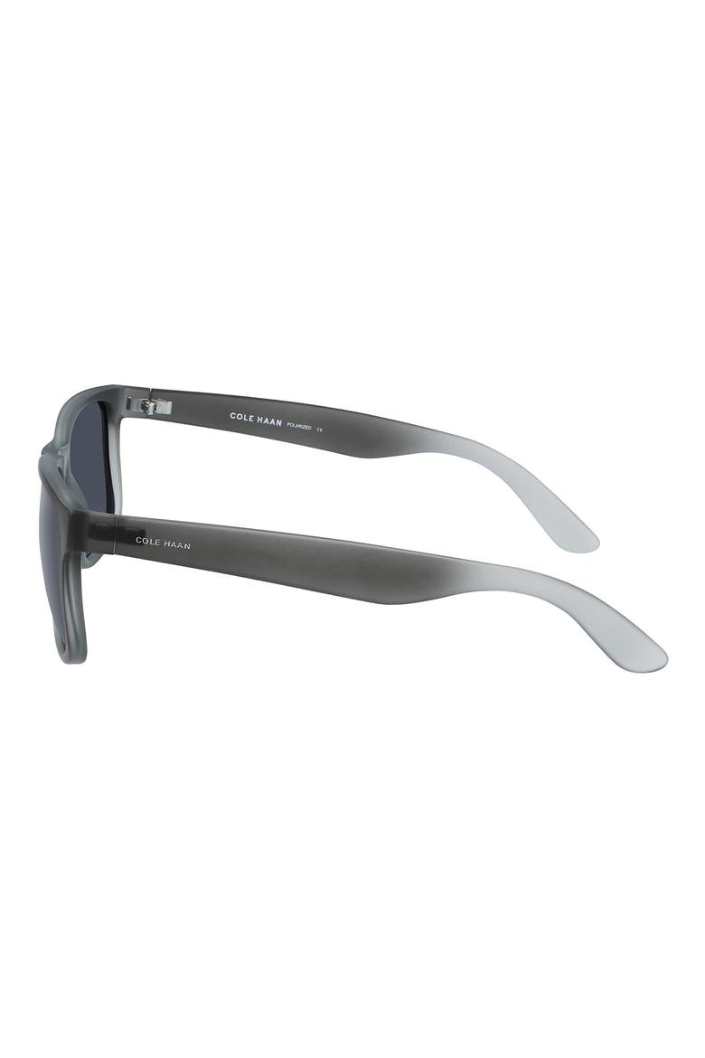 55mm Polarized Matte Square Sunglasses, Alternate, color, MATTE GREY FADE