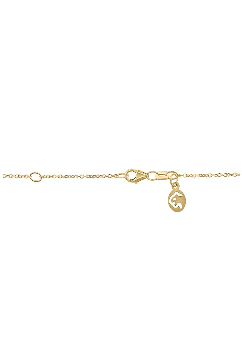 14K Gold Plated Sterling Silver Pavé Diamond & Tsavorite Panther Head Pendant Necklace, Alternate, color, GOLD