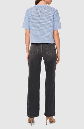 Open Stitch Crewneck Sweater