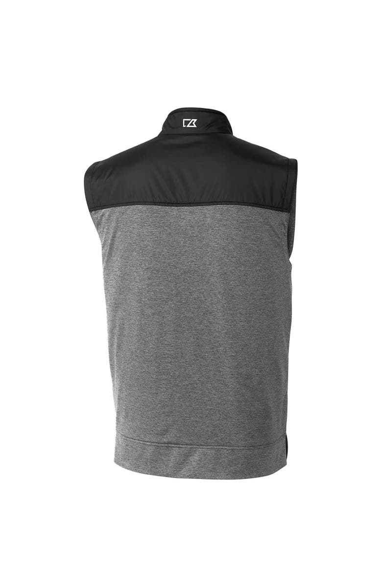 Cutter & Buck Men's Cutter & Buck Black Grambling Tigers Vault Stealth Hybrid Quilted Full-Zip Windbreaker Vest, Alternate, color, 