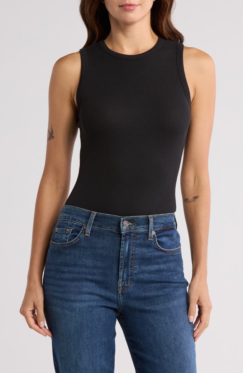 7 For All Mankind Racer Tank, Main, color, 