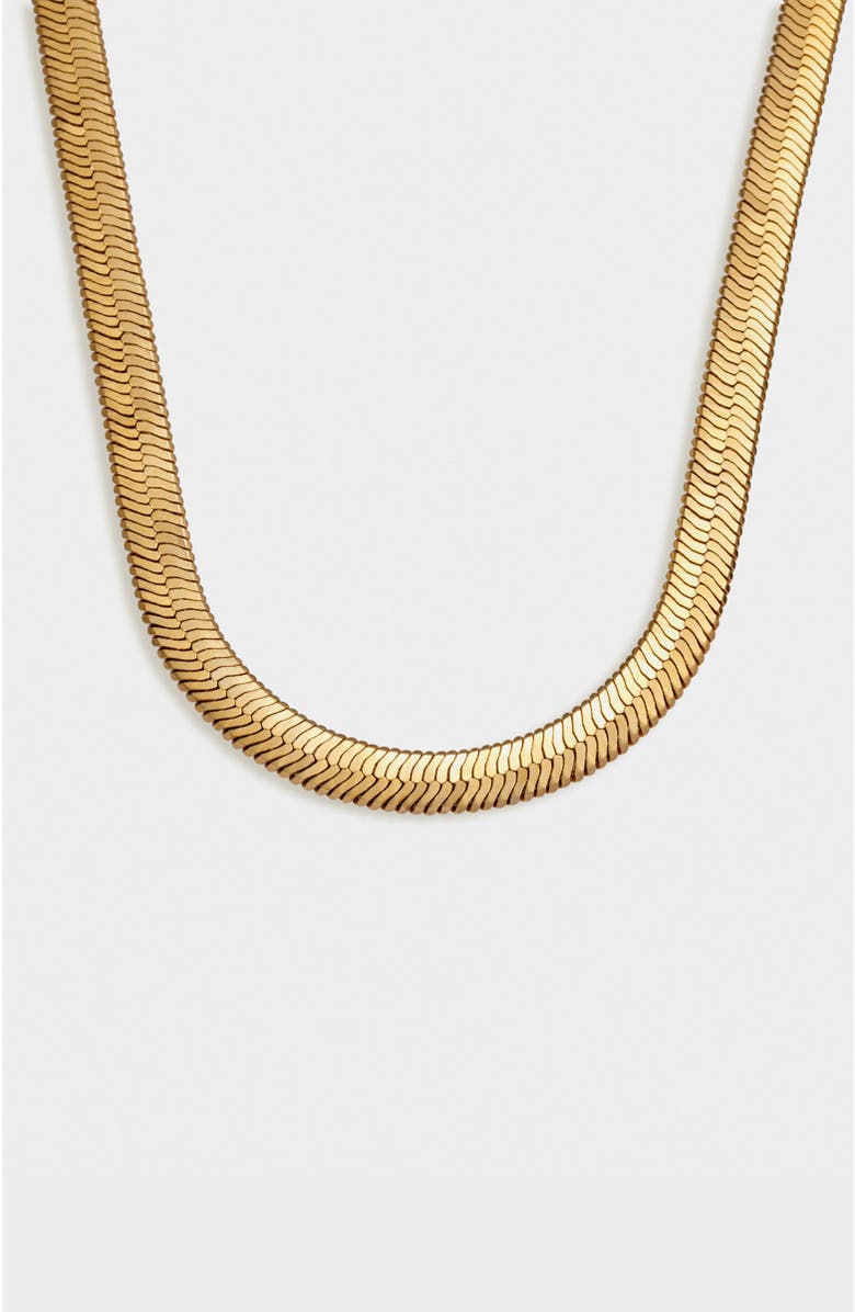 Katie Loxton Ciana Large Snake Chain Necklace, Main, color, Gold Coated