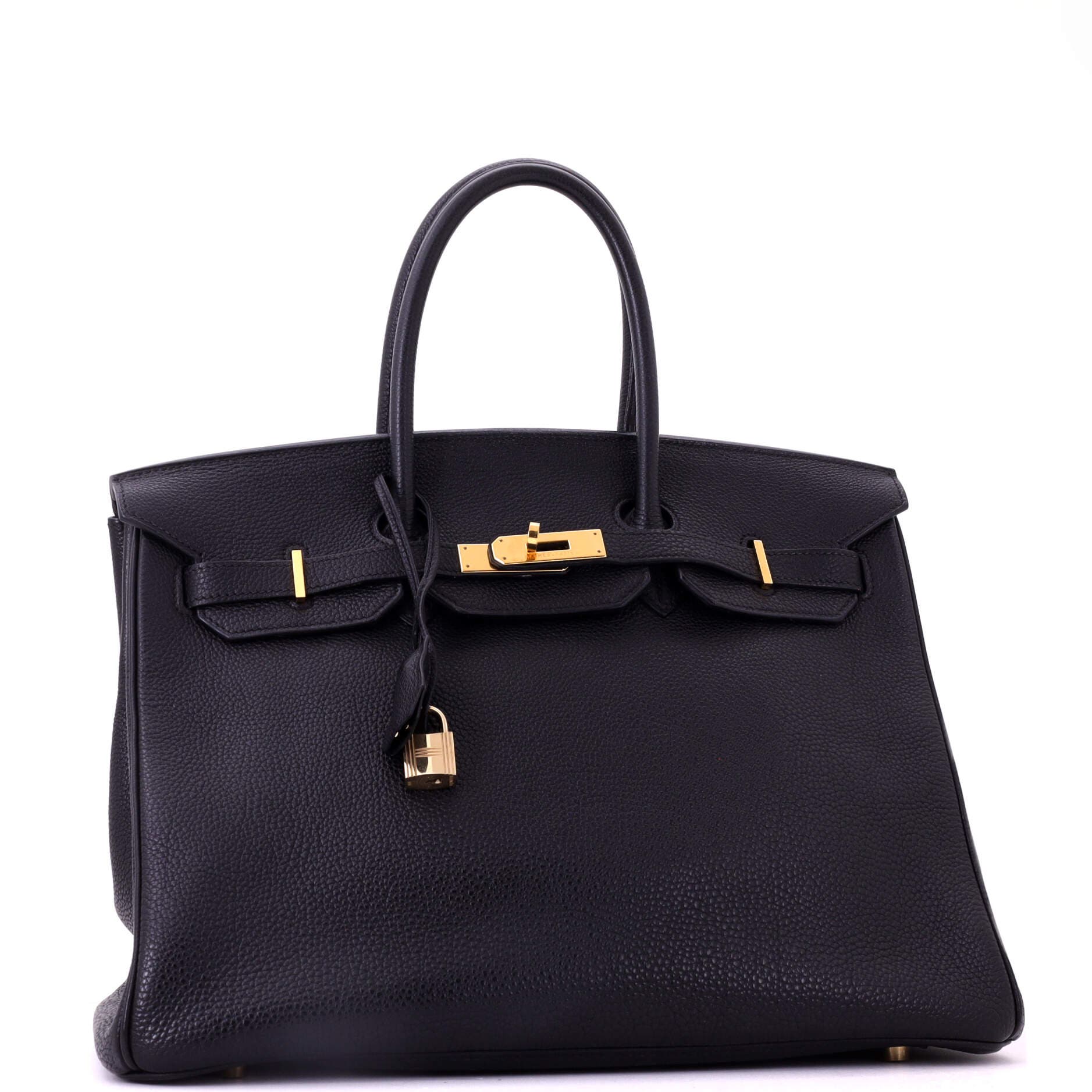 Pre-Owned Hermes Birkin Handbag Black Togo with Gold Hardware 35, Alternate, color, Noir