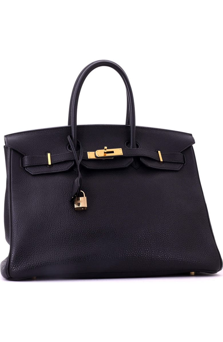 Pre-Owned Hermes Birkin Handbag Black Togo with Gold Hardware 35, Alternate, color, Noir