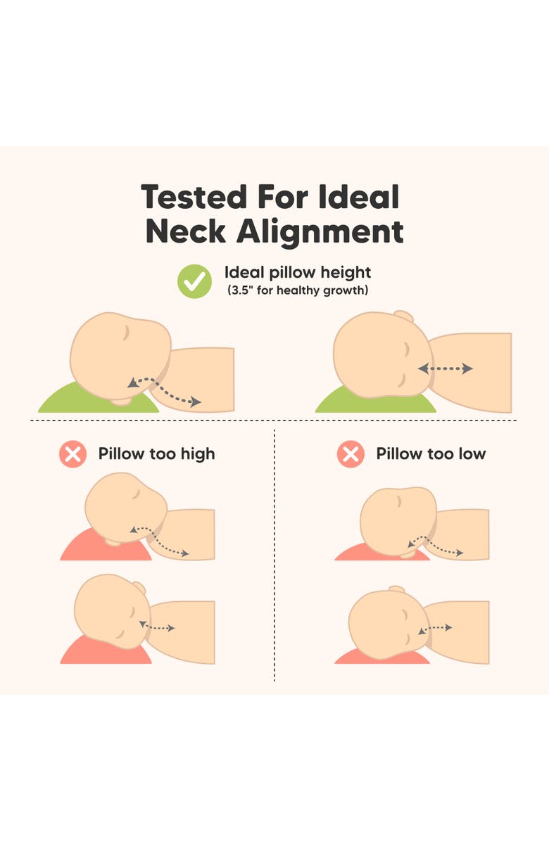 KeaBabies Youth Toddler Pillow, Alternate, color, Soft White