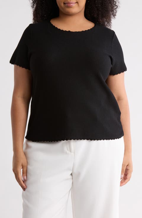 Short Sleeve Sweater (Plus)