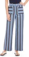 FIFTEEN TWENTY Lynny Stripe Patch Pocket Wide Leg Pants