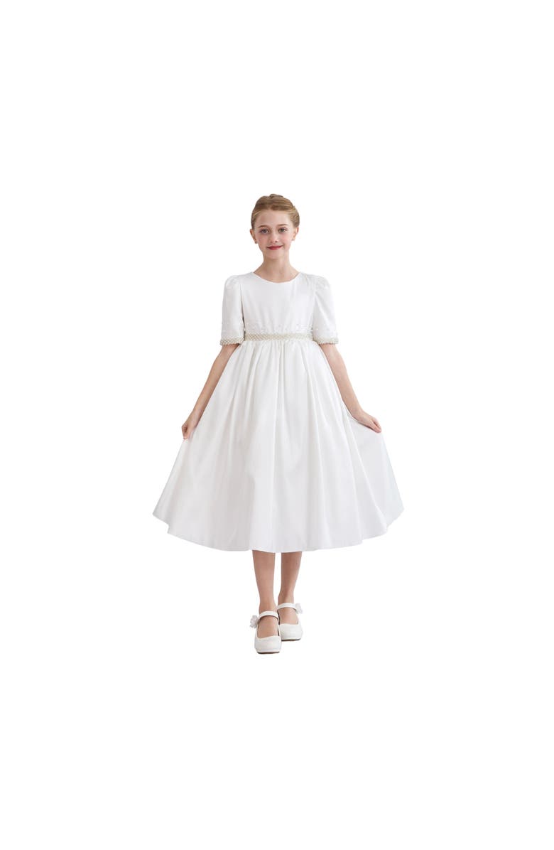 Tulleen Vasonette Pearl-Embellished Dress, Main, color, White