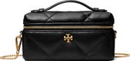 Tory Burch Kira Diamond Quilted Charm Leather Vanity Train Case