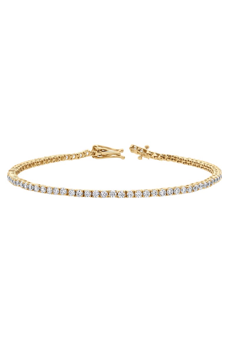Elodie 3 Ct 10K Gold Lab Grown Diamond Tennis Bracelet, Main, color, 10K Yellow Gold