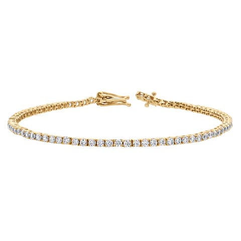 Elodie 3 Ct 10K Gold Lab Grown Diamond Tennis Bracelet