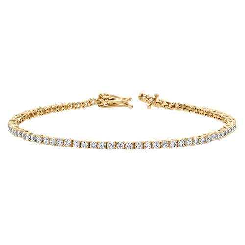 LuvMyJewelry Elodie 3 Ct 10K Gold Lab Grown Diamond Tennis Bracelet in 10K Yellow Gold at Nordstrom, Size 7
