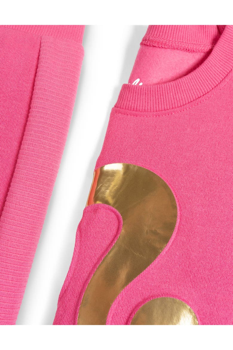 Fleece Sweatshirt and Joggers Set, Alternate, color, Carmine Rose Pink