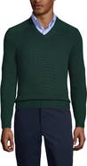 Lands' End School Uniform Young  Cotton Modal V-neck Sweater
