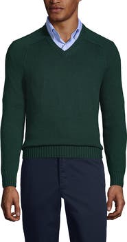 Lands' End School Uniform Young  Cotton Modal V-neck Sweater
