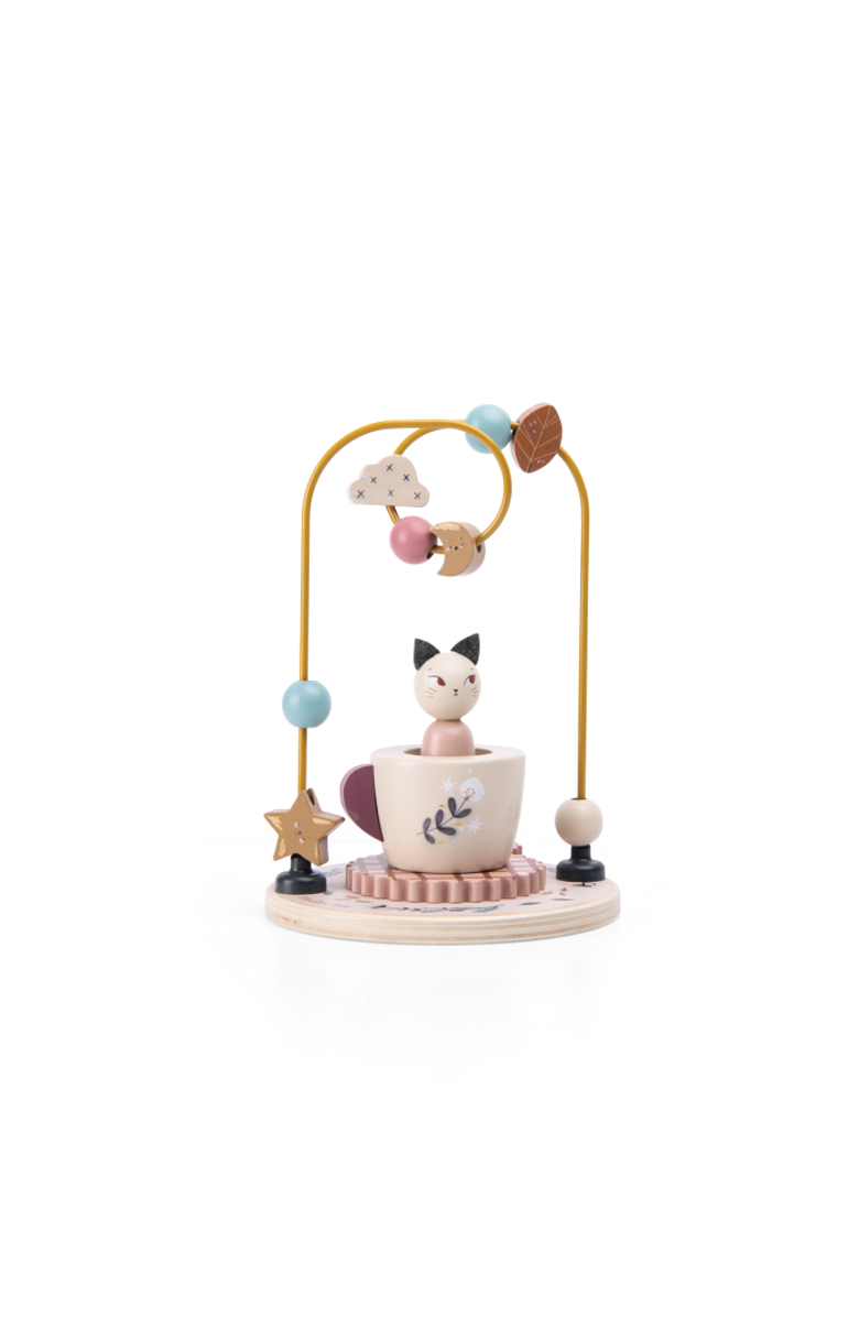 Moulin Roty Wooden Bead maze After the Rain, Main, color, Natural