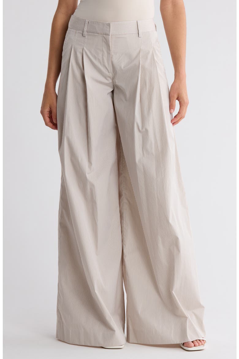 Didi Wide Leg Pants, Main, color, KHAKI/ WHITE