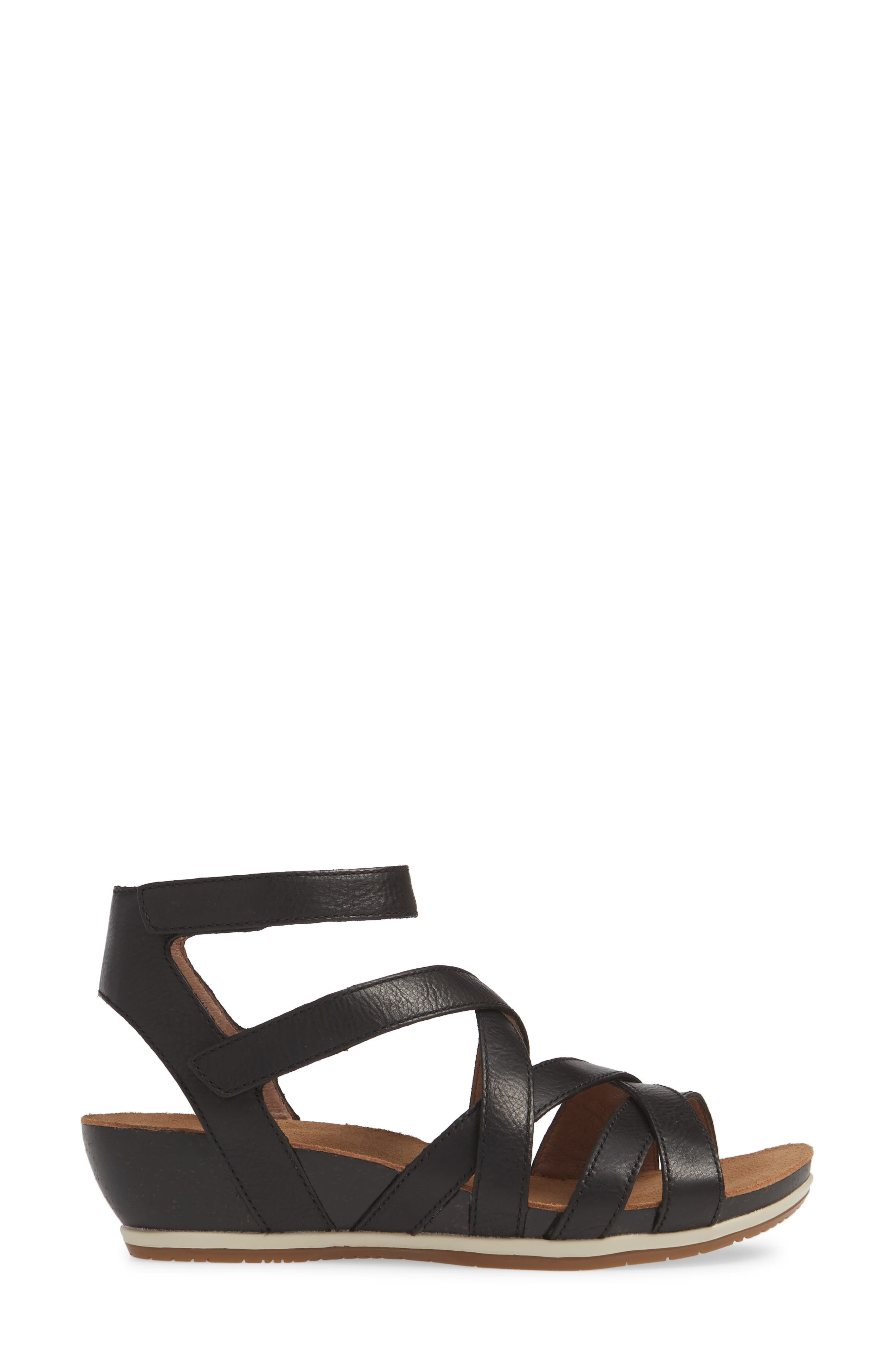 Veruca Sandal, Alternate, color, BLACK LEATHER