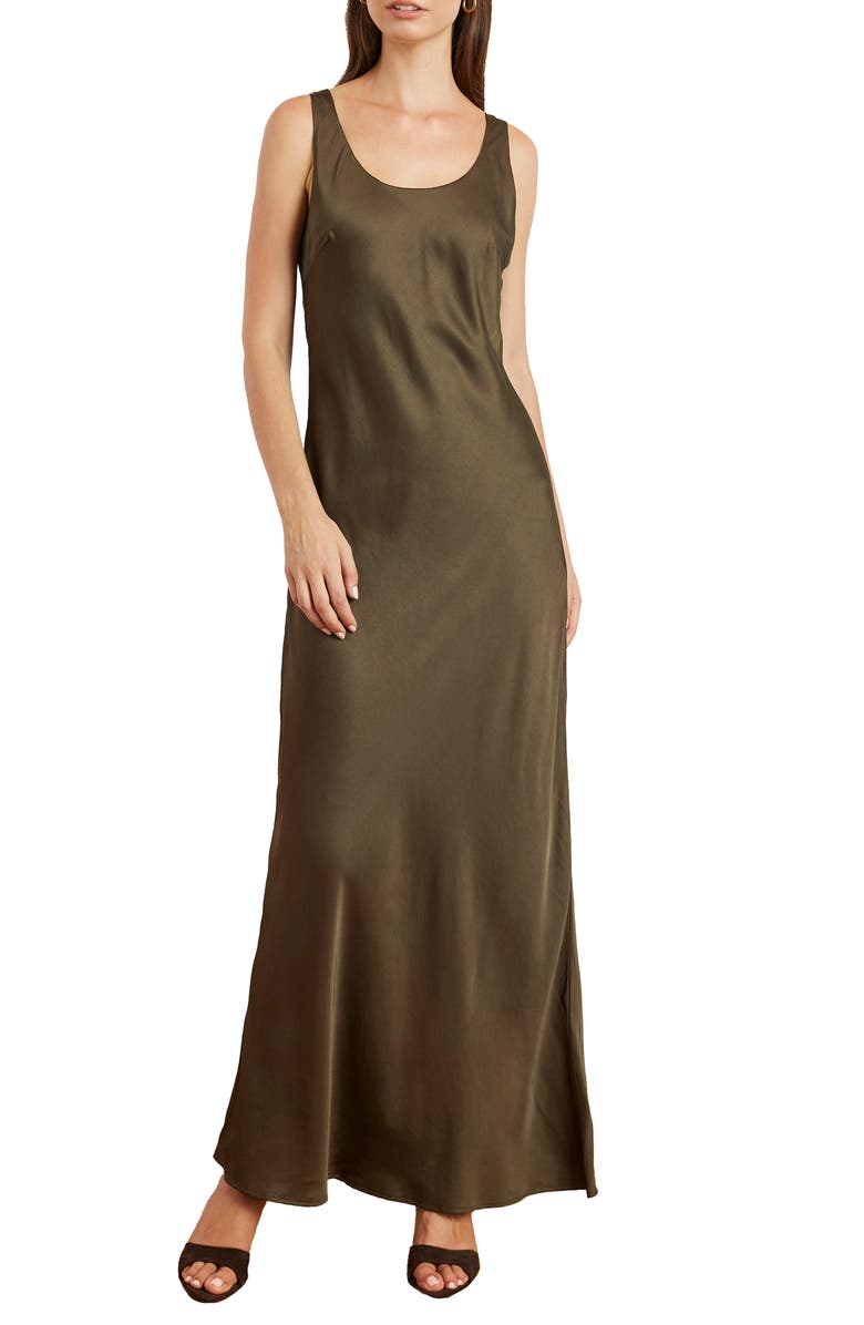 Paneros Clothing Lola Slip Dress, Alternate, color, Olive Green