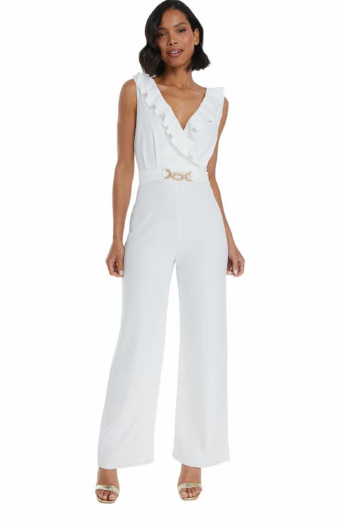 Buckle Frill Detail Palazzo Jumpsuit