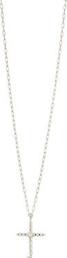 Sterling Forever Anas Cultured Pearl Cross Pendant Necklace
