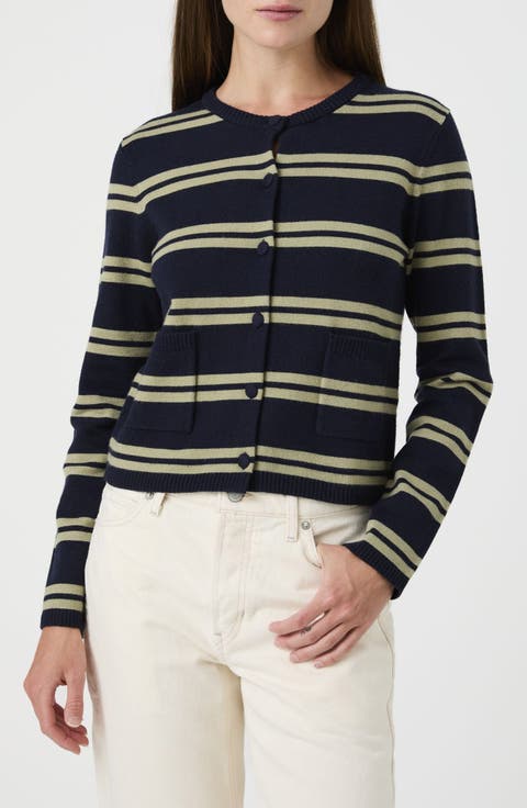 Hester Striped Ribbed Cardigan