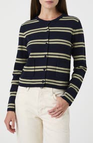 French Connection Hester Striped Ribbed Cardigan