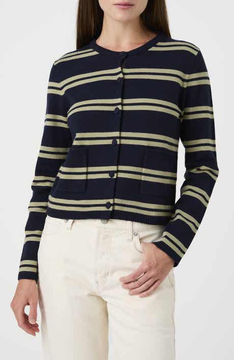Hester Striped Ribbed Cardigan
