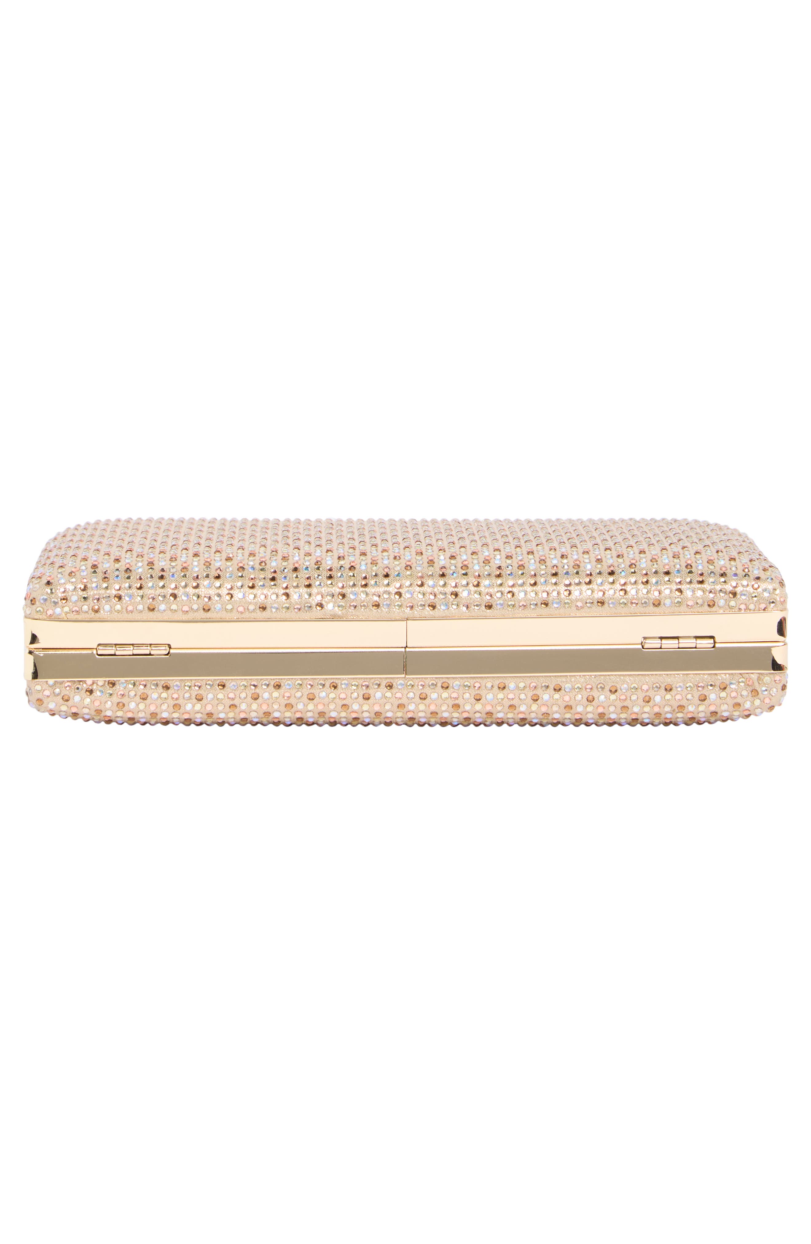 Crystal Box Clutch, Alternate, color, GOLD