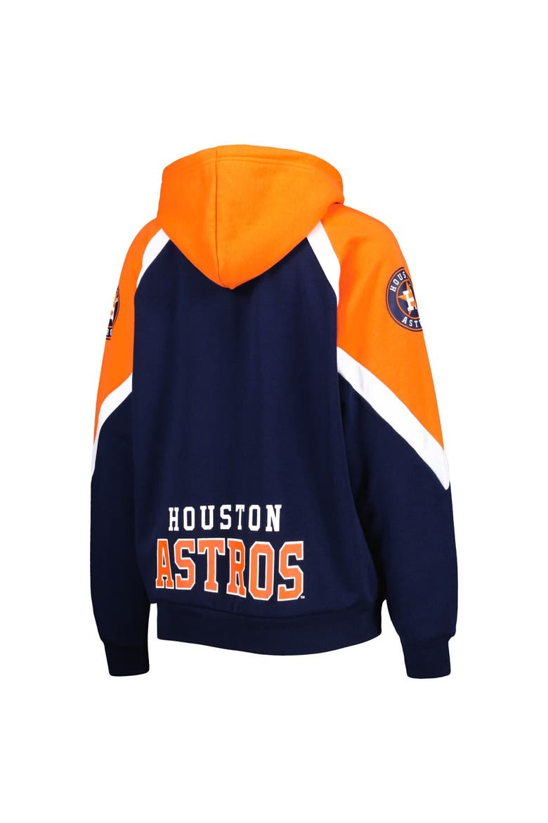 Women's Starter Navy/Orange Houston Astros Hail Mary Full-Zip Hoodie, Alternate, color, Navy
