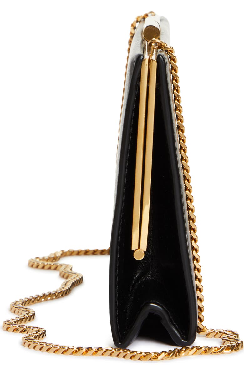 Saint Laurent Midnight Leather Clutch, Alternate, color,