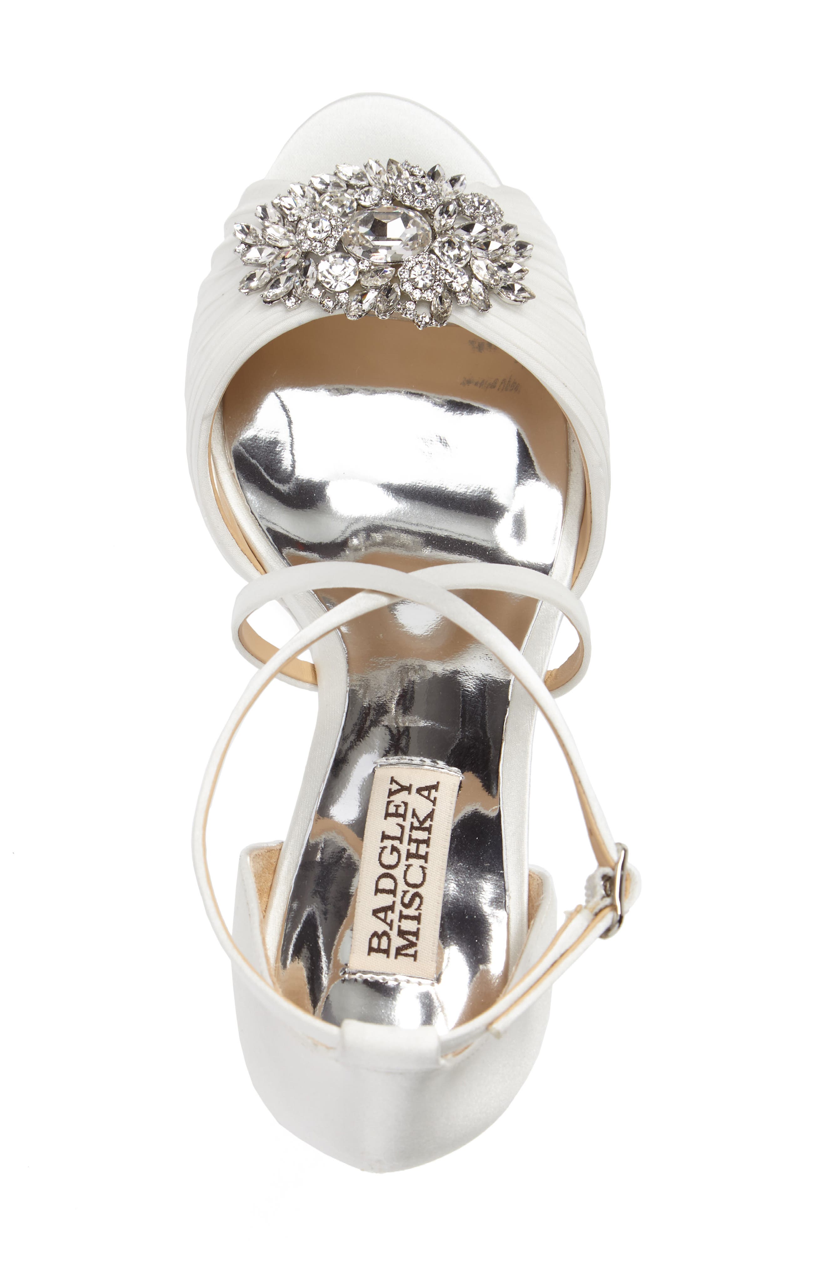 Badgley Mischka Collection Badgley Mischka Tacey Embellished Strappy Wedge Sandal, Alternate, color, 