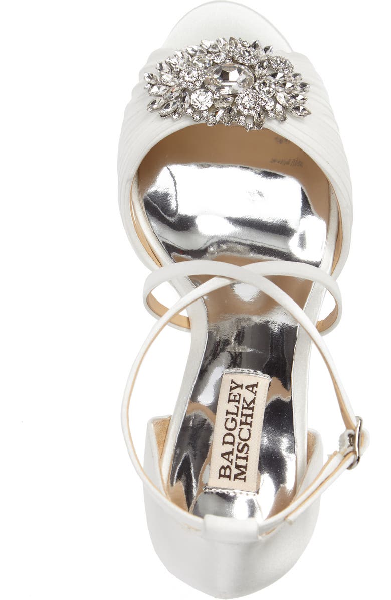 Badgley Mischka Collection Badgley Mischka Tacey Embellished Strappy Wedge Sandal, Alternate, color,