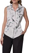 Donna Karan New York Print Sleeveless Shirt