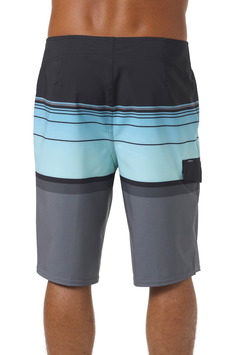 O'Neill Lennox Stripe Board Shorts, Alternate, color, Black 2