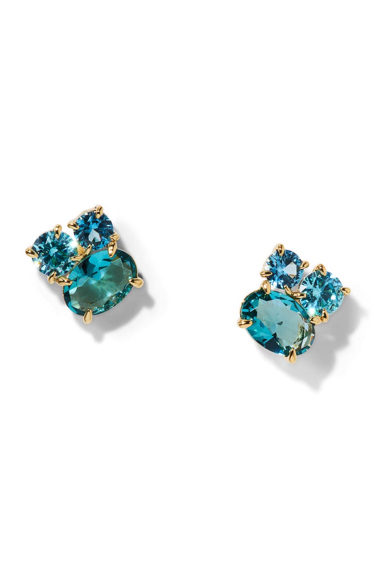 Stellar Cluster Stud Earrings, Main, color, GOLD/ MULTI