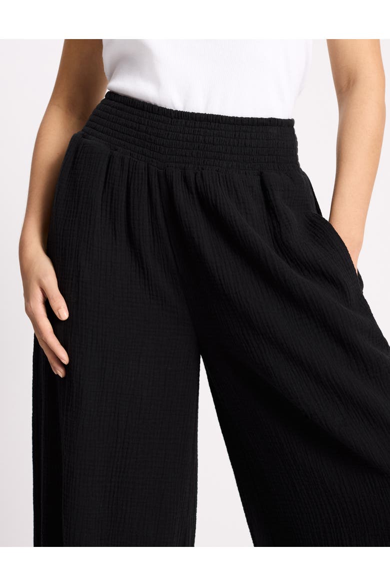 Cheesecloth Hareem Trouser, Alternate, color, Black