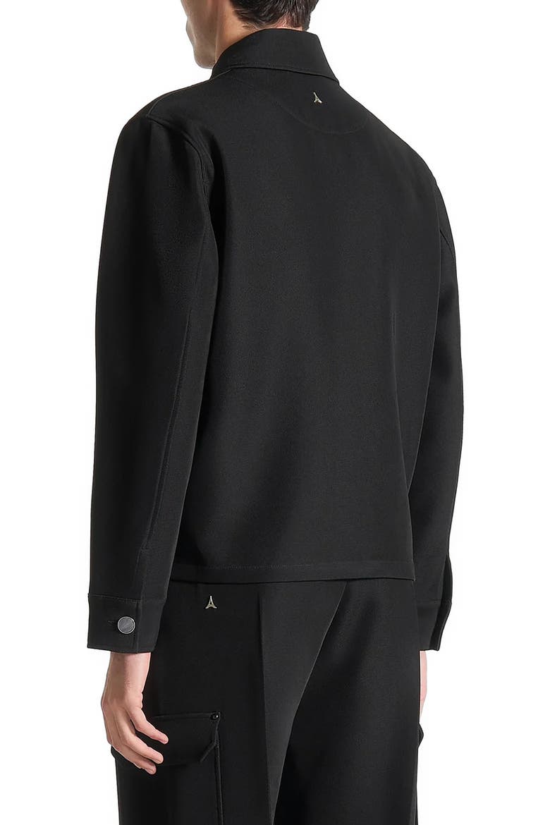 Benoit Twill Pocket Cropped Shirt, Alternate, color, Black