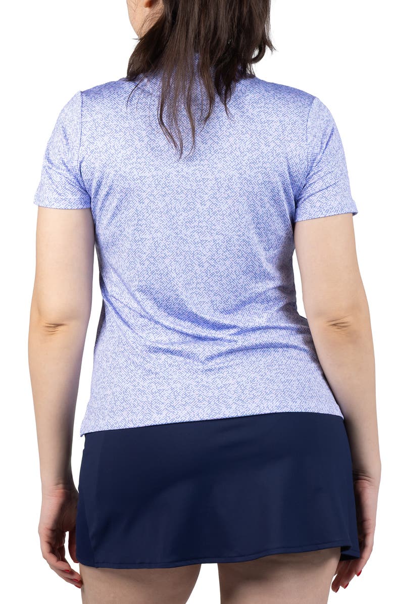 TailorByrd Abstract Maze Print Polo, Alternate, color, Light Blue