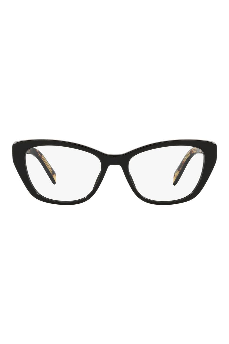 52mm Cat Eye Optical Glasses, Main, color, BLACK