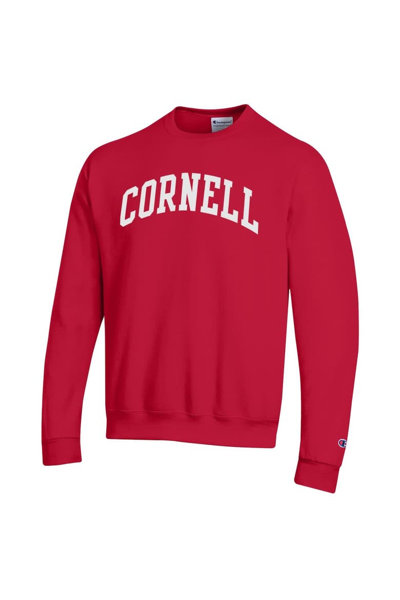 Men's Champion  Red Cornell Big Red Basic Arch Fleece Pullover Sweatshirt, Alternate, color, Red