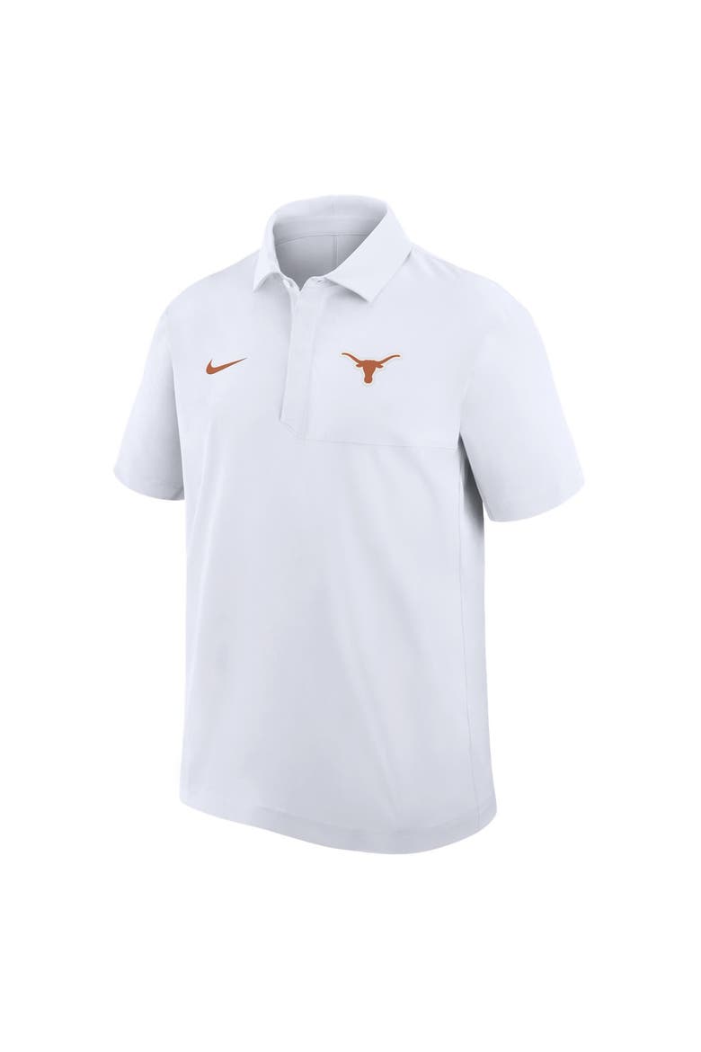 Men's Nike White Texas Longhorns Coaches Sideline Dri-FIT Polo, Alternate, color, White