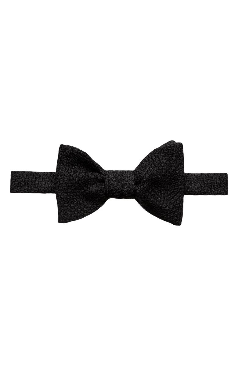 Eton Grenadine Silk Bow Tie, Main, color, Black