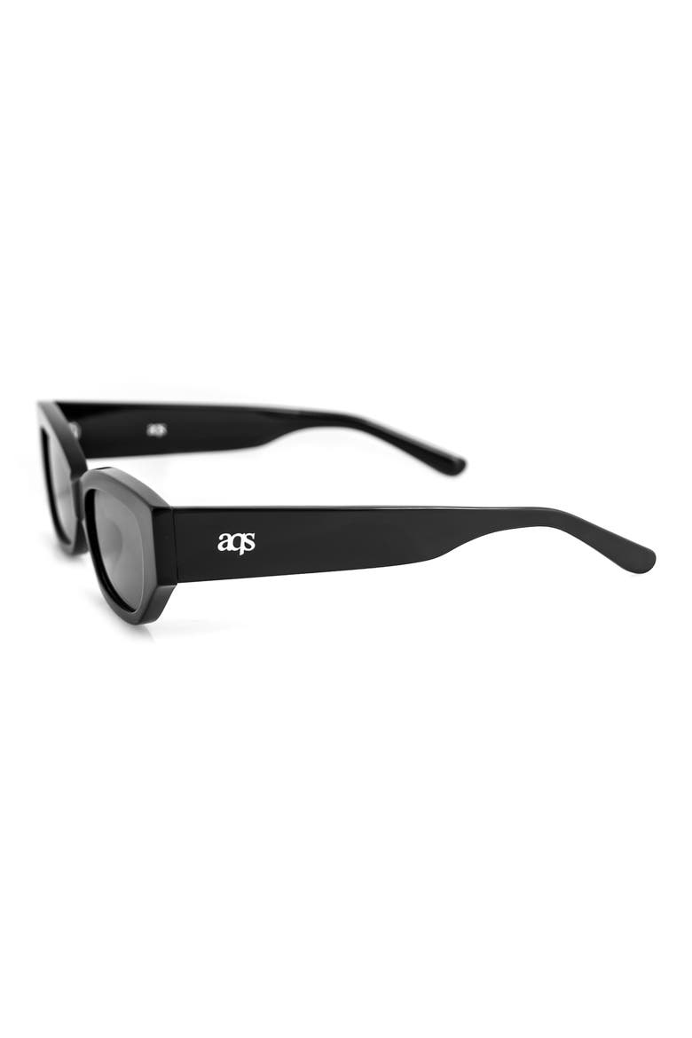 Lucia 55mm Polarized Cat Eye Sunglasses, Alternate, color, BLACK