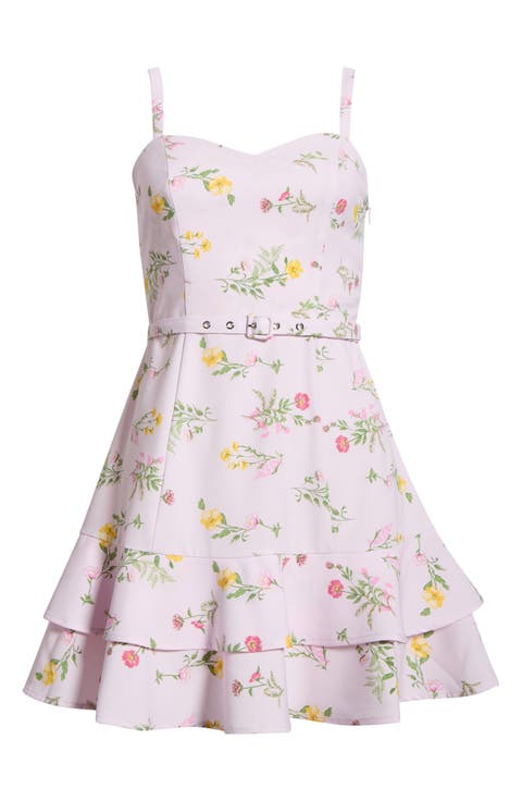 Margote Floral Print Ruffle Dress