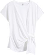 Nordstrom Tie Front Pima Cotton T-Shirt
