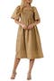 Scallop Detail Midi Dress