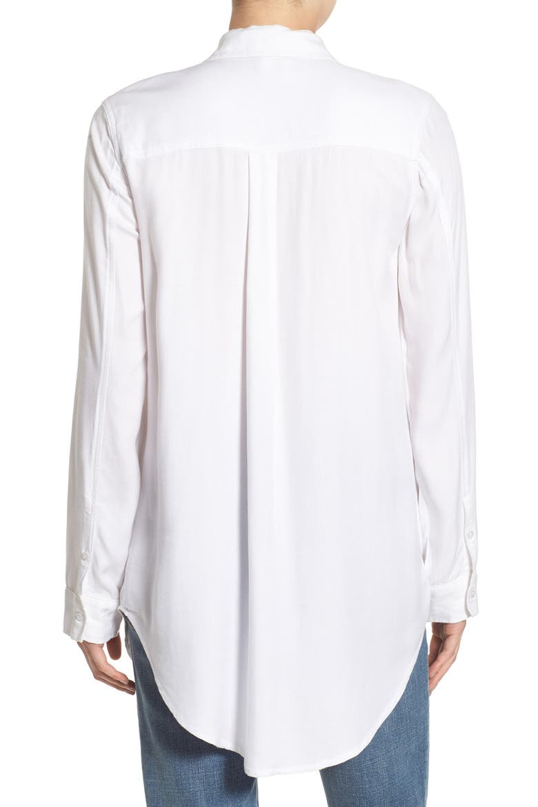 Woven Twill Tunic, Alternate, color, WHITE